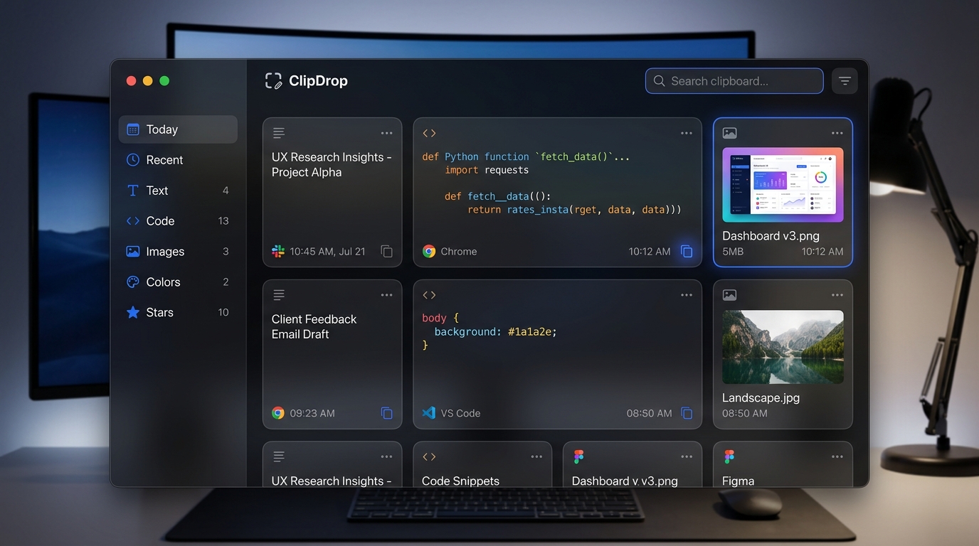 ClipDrop macOS 客户端界面截图